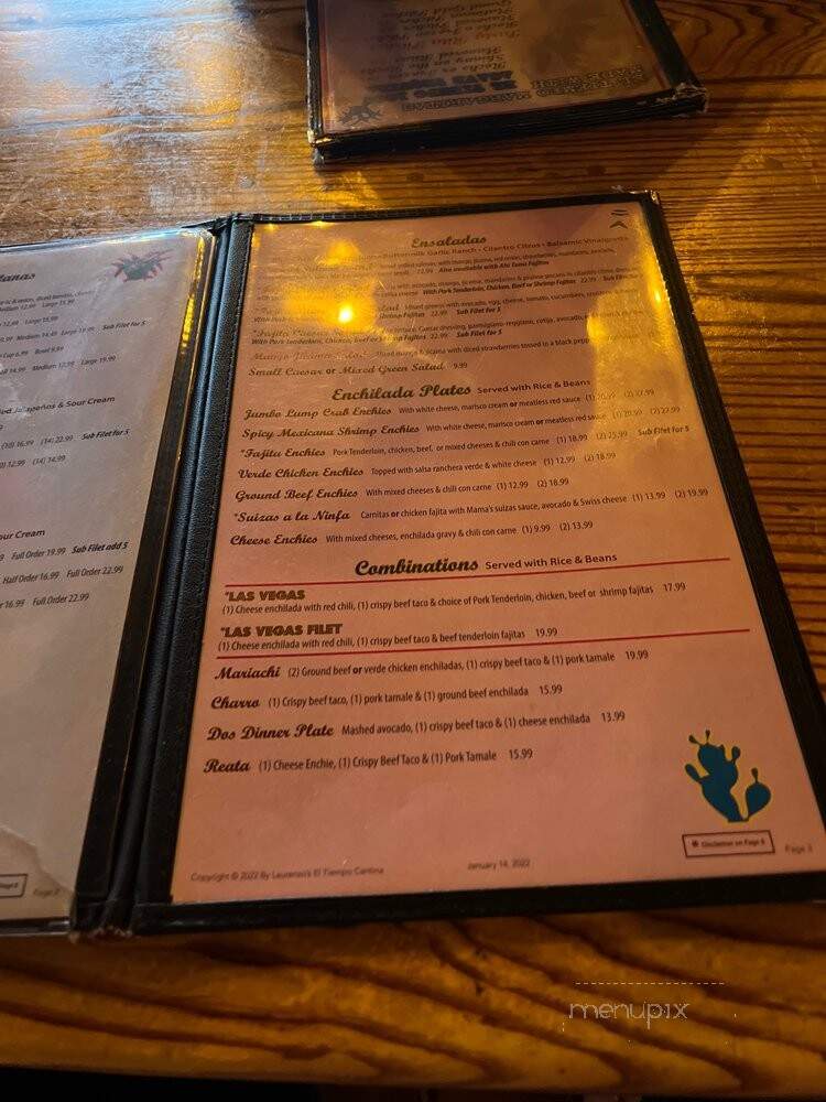 El Tiempo - Spring, TX menu_pic