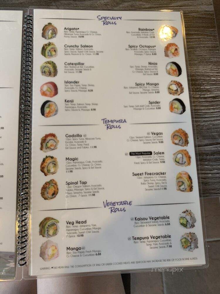 Momiji Sushi - Hillsboro, OR menu_pic