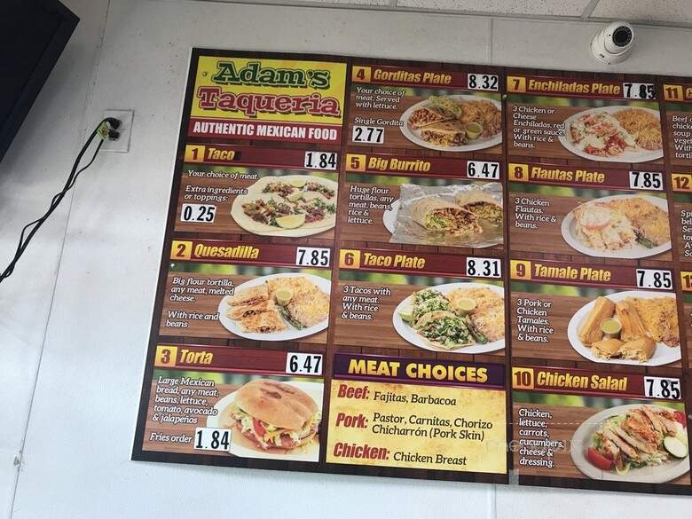 Adams Tacqueria - Euless, TX menu_pic