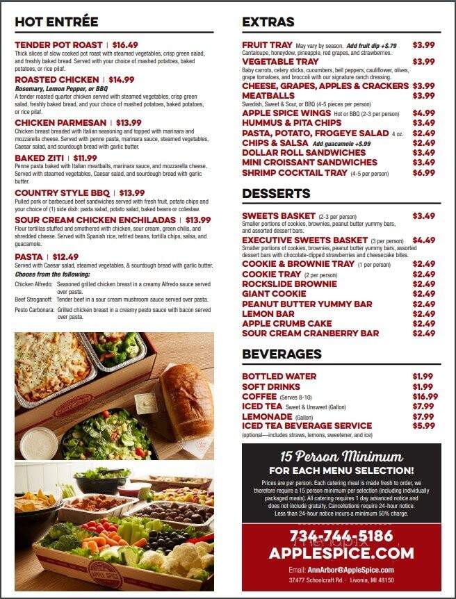 Apple Spice - Livonia, MI menu_pic