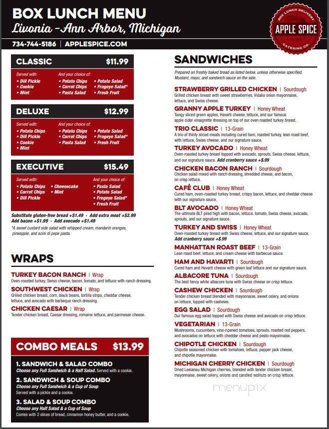 Apple Spice - Livonia, MI menu_pic