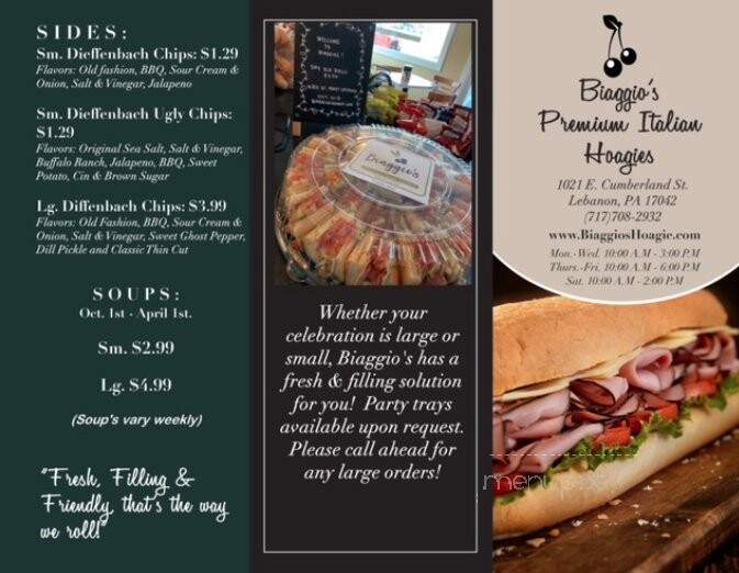 Biaggios - Lebanon, PA menu_pic