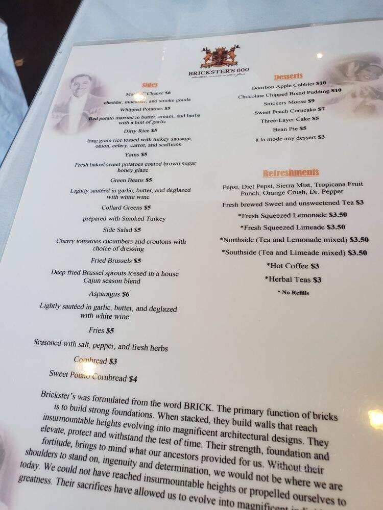 Brickster's 600 - Norfolk, VA menu_pic