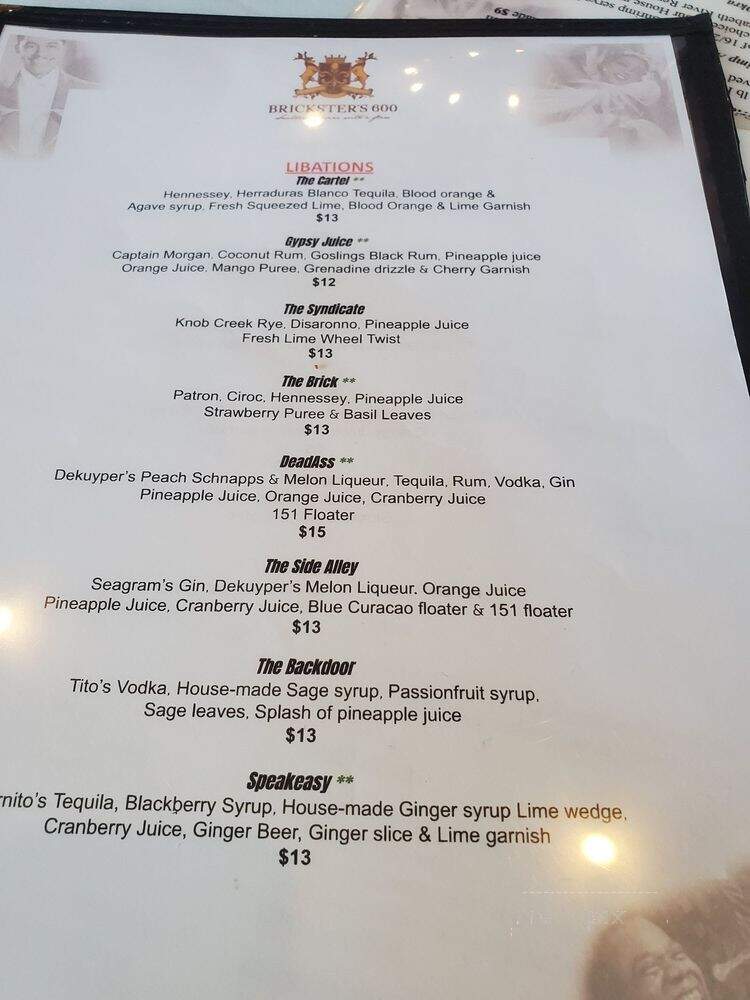 Brickster's 600 - Norfolk, VA menu_pic