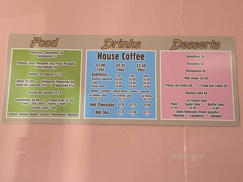 Cafe Y Antojitos Mendoza - Stockton, CA menu_pic