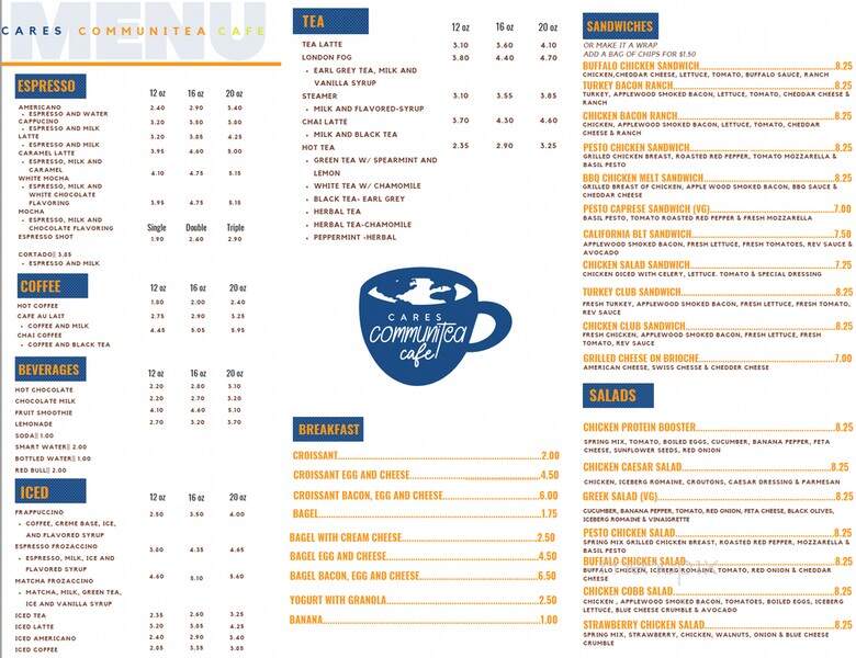 Cares Communitea Cafe - Pittsburgh, PA menu_pic