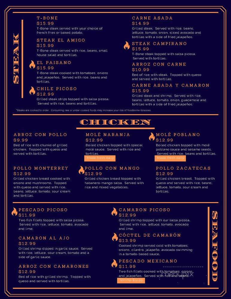Carmelitas Comida Mexicana - Buchanan, TN menu_pic