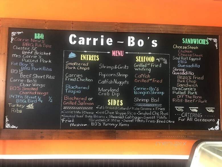 Carrie-Bo's Soul Fusion Bistro - McDonough, GA menu_pic