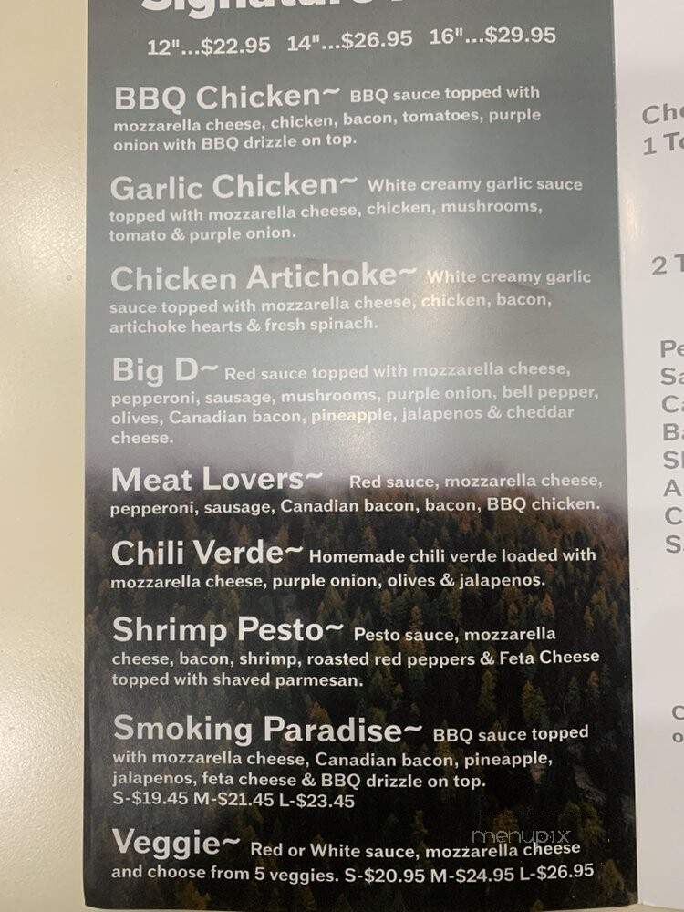 Cedar Creek Pizza - Glennville, CA menu_pic