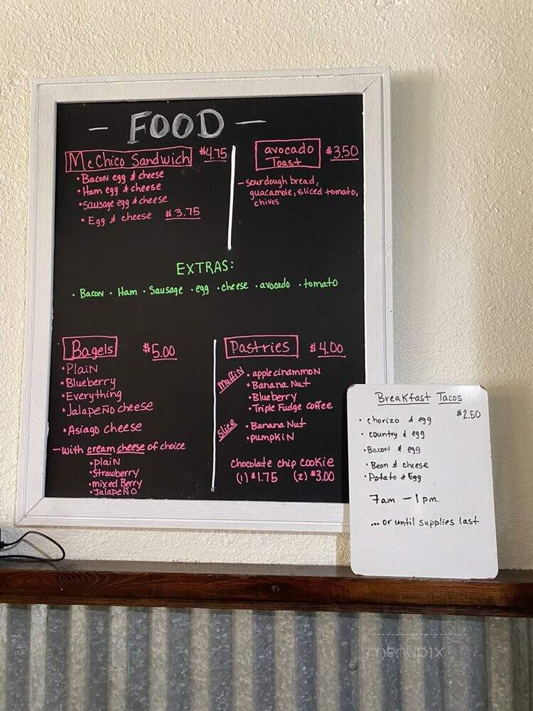 Chico's Coffee Shack - San Antonio, TX menu_pic