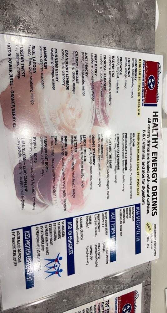 Clarksville Nutrition & Energy - Clarksville, TN menu_pic