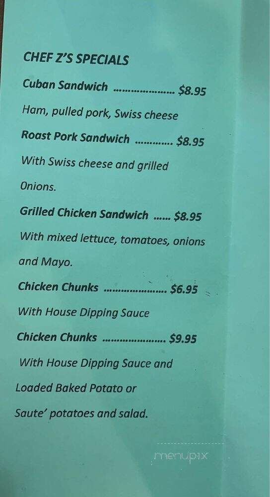 Cyber Bistro - Augusta, GA menu_pic