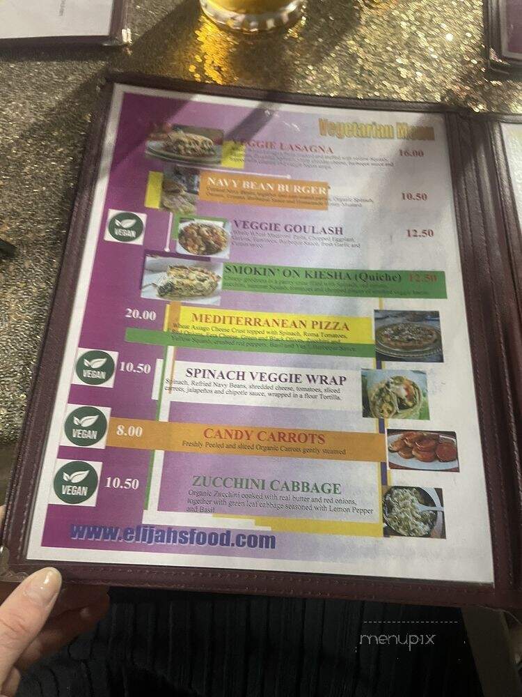Elijah's Restaurant and Bakery - Fort Wayne, IN menu_pic