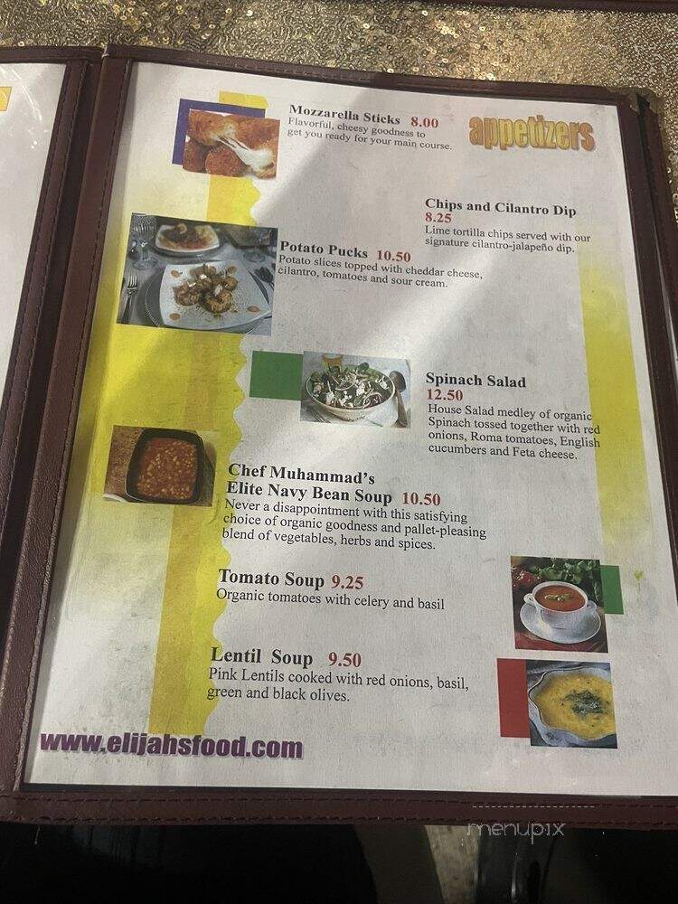Elijah's Restaurant and Bakery - Fort Wayne, IN menu_pic