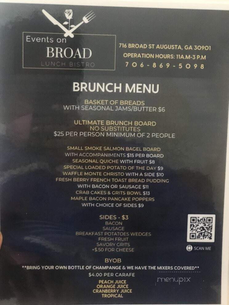 Events on Broad Bistro - Augusta, GA menu_pic