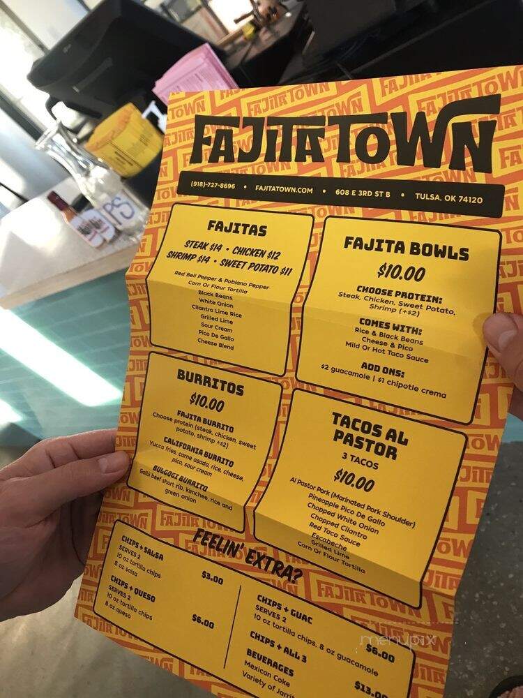 FajitaTown - Tulsa, OK menu_pic