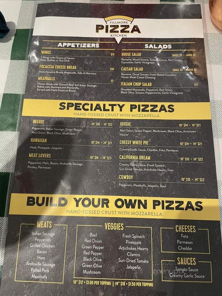 Fillmore Pizza Kitchen - Colorado Springs, CO menu_pic