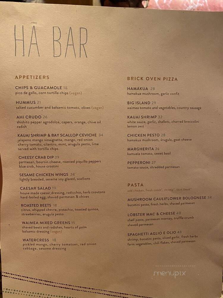 Ha Bar and Grill - Waimea, HI