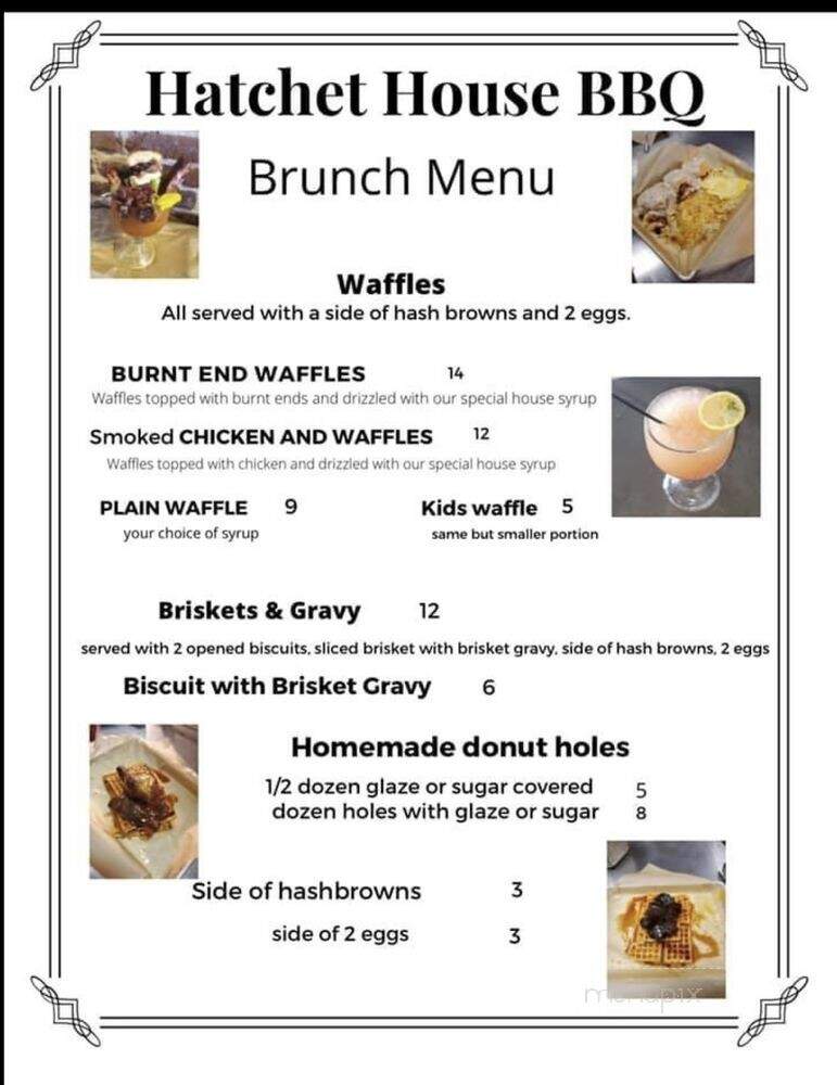 Hatchet House BBQue - Conway, AR menu_pic