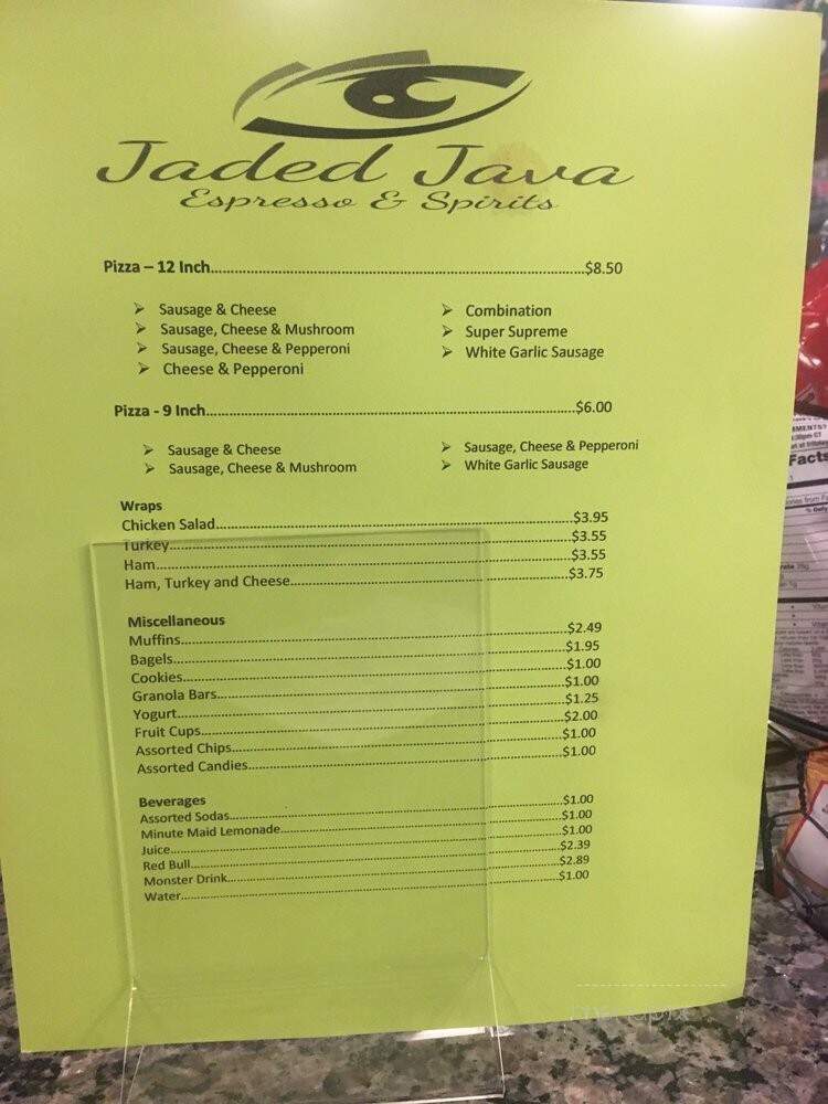 Jaded Java - East Moline, IL menu_pic