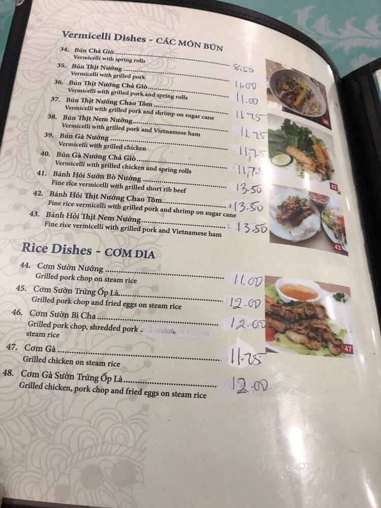 Jessica's Restaurant Vietnamese Cusine - Prince Rupert, BC menu_pic