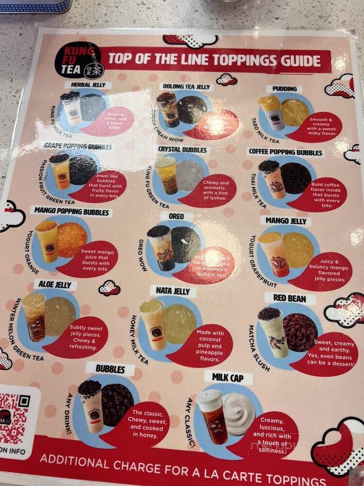 Kung Fu Tea - Minneapolis, MN menu_pic