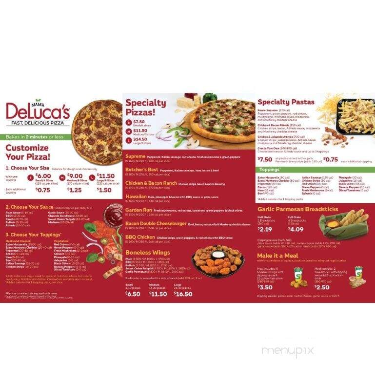 Mama Delucas Pizza - Memphis, MI menu_pic