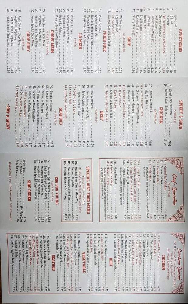 New Taste - Pomona, NY menu_pic
