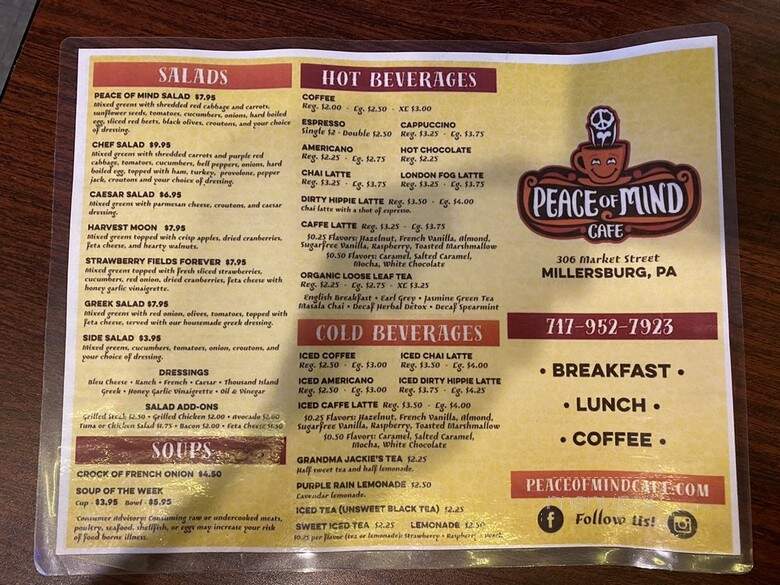 Peace Of Mind Cafe - Millersburg, PA