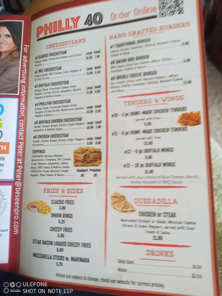 Philly 40 - Port Richey, FL menu_pic
