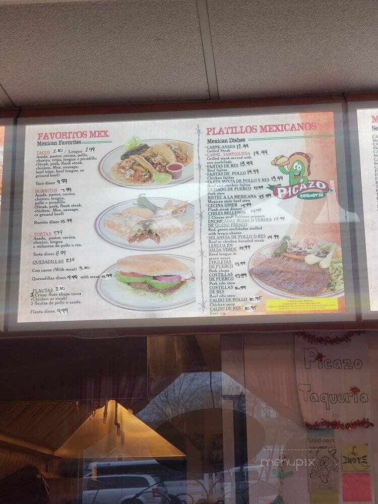 Picazo Taqueria - Chicago, IL menu_pic