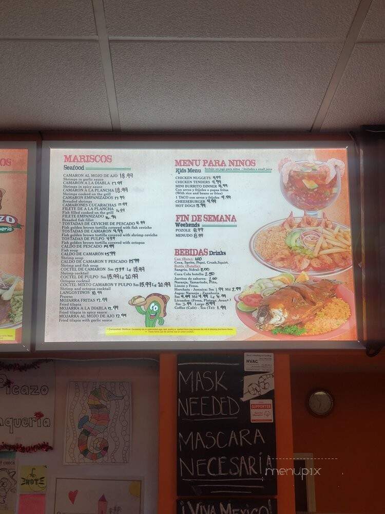 Picazo Taqueria - Chicago, IL menu_pic