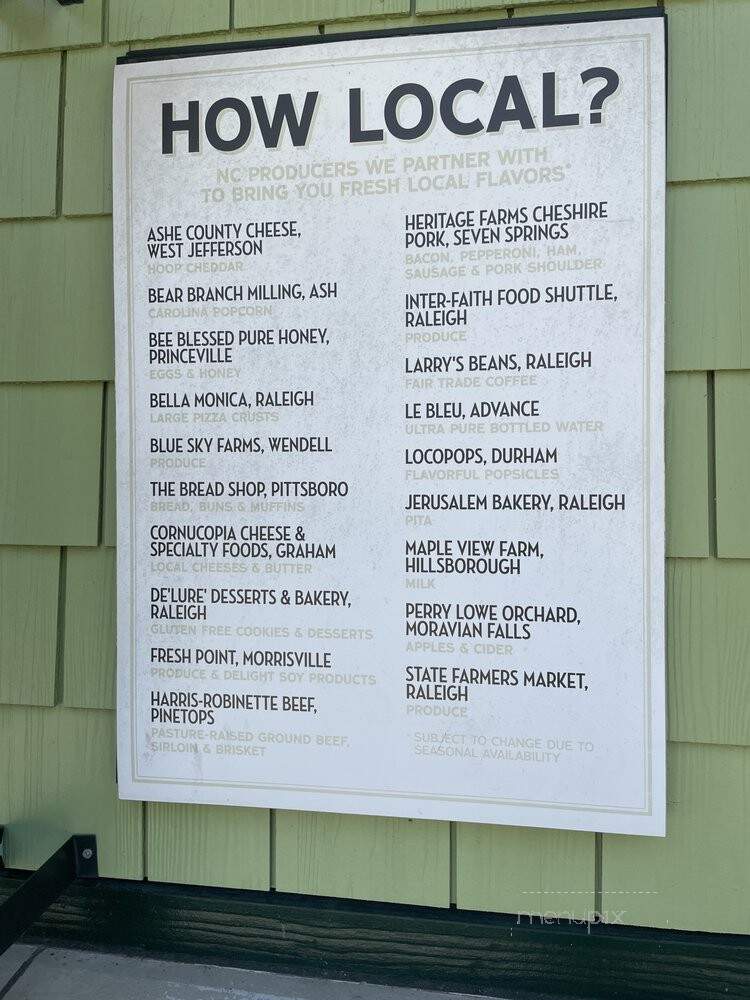 Pullen Cafe - Raleigh, NC menu_pic