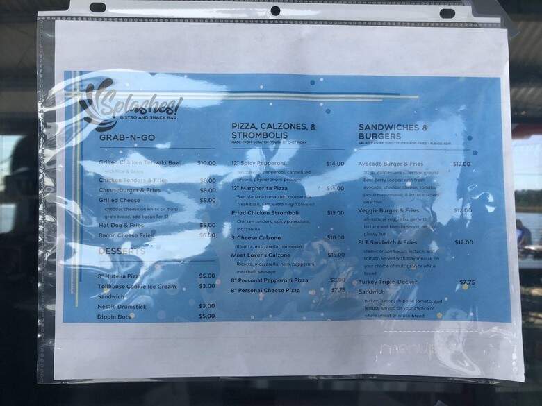 Splashes Bistro - Orlando, FL menu_pic