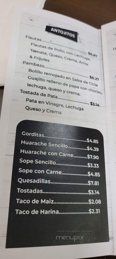 Tamales Dona Tere - Houston, TX menu_pic