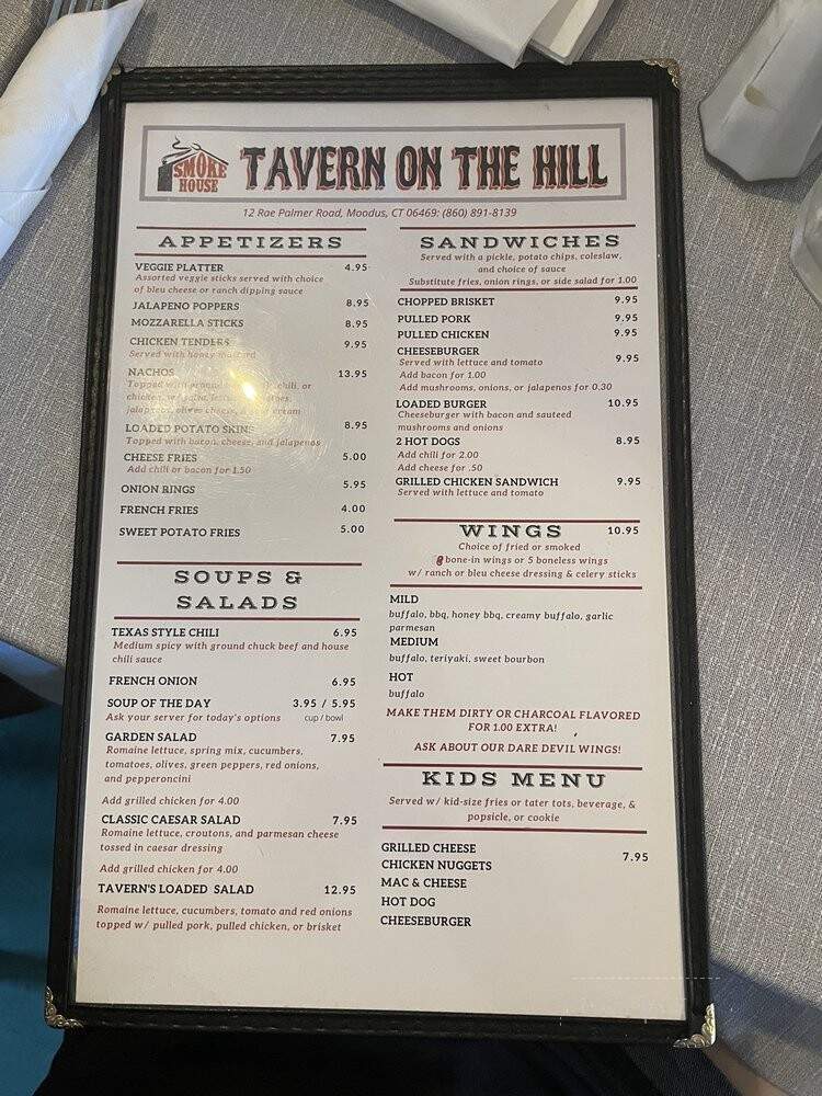 Tavern On the Hill Smokehouse - East Haddam, CT