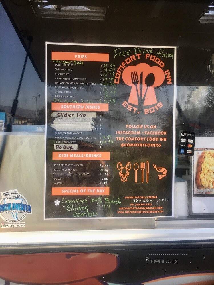 The Comfort Food Inn - Desert Hot Springs, CA menu_pic