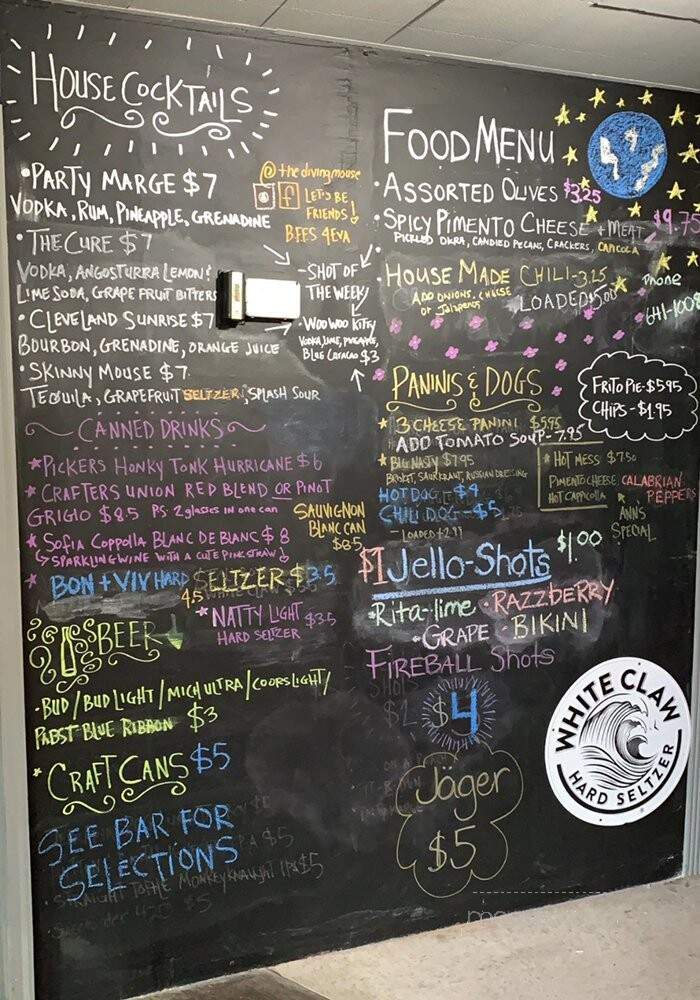 The Diving Mouse - Cleveland, TN menu_pic