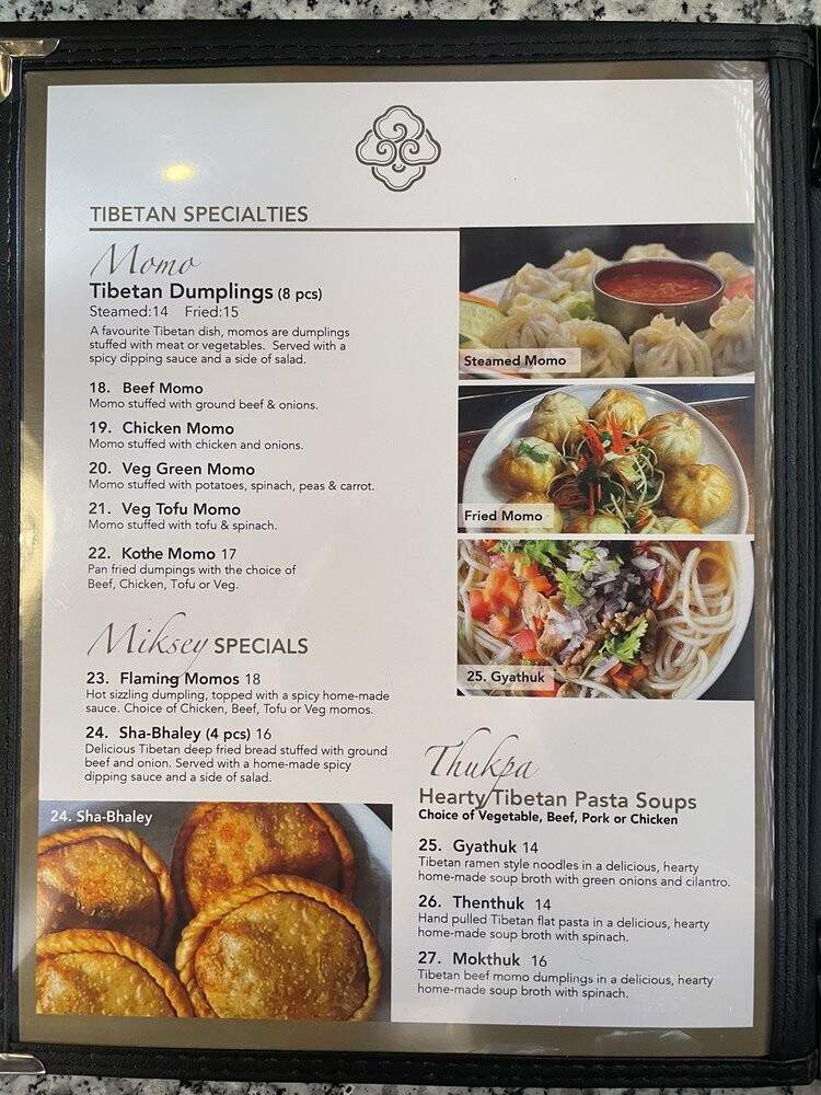 Tibet Kitchen - Calgary, AB menu_pic