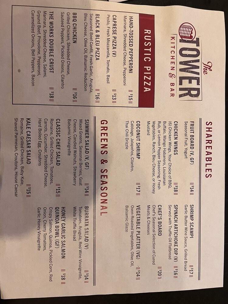 Tower Kitchen & Bar - Rockford, IL menu_pic