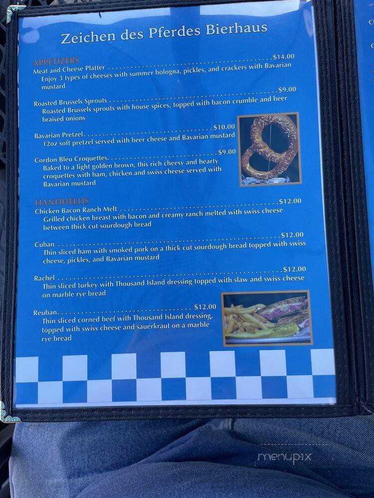 Zeichen des Pferdes - Hanover, PA menu_pic