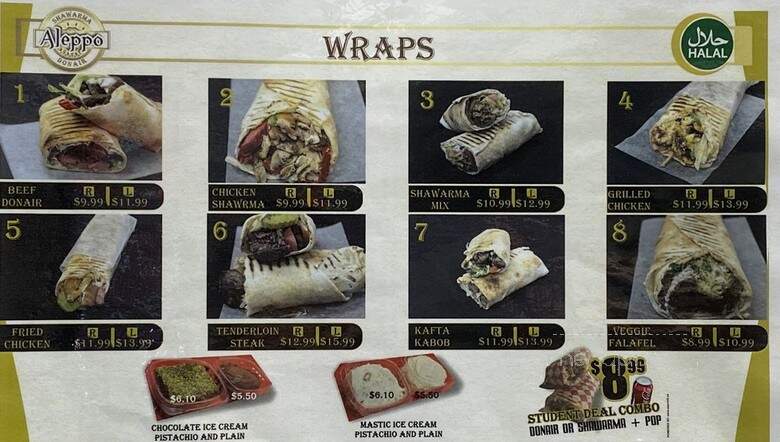 Aleppo - Calgary, AB menu_pic