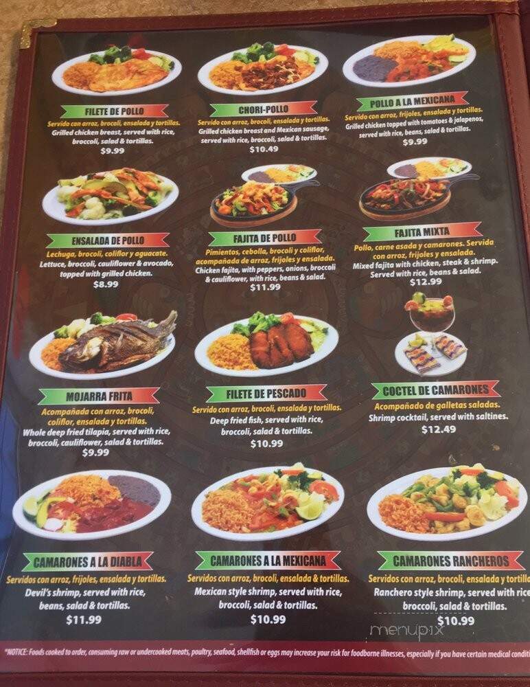 Azteca - Richmond, VA menu_pic