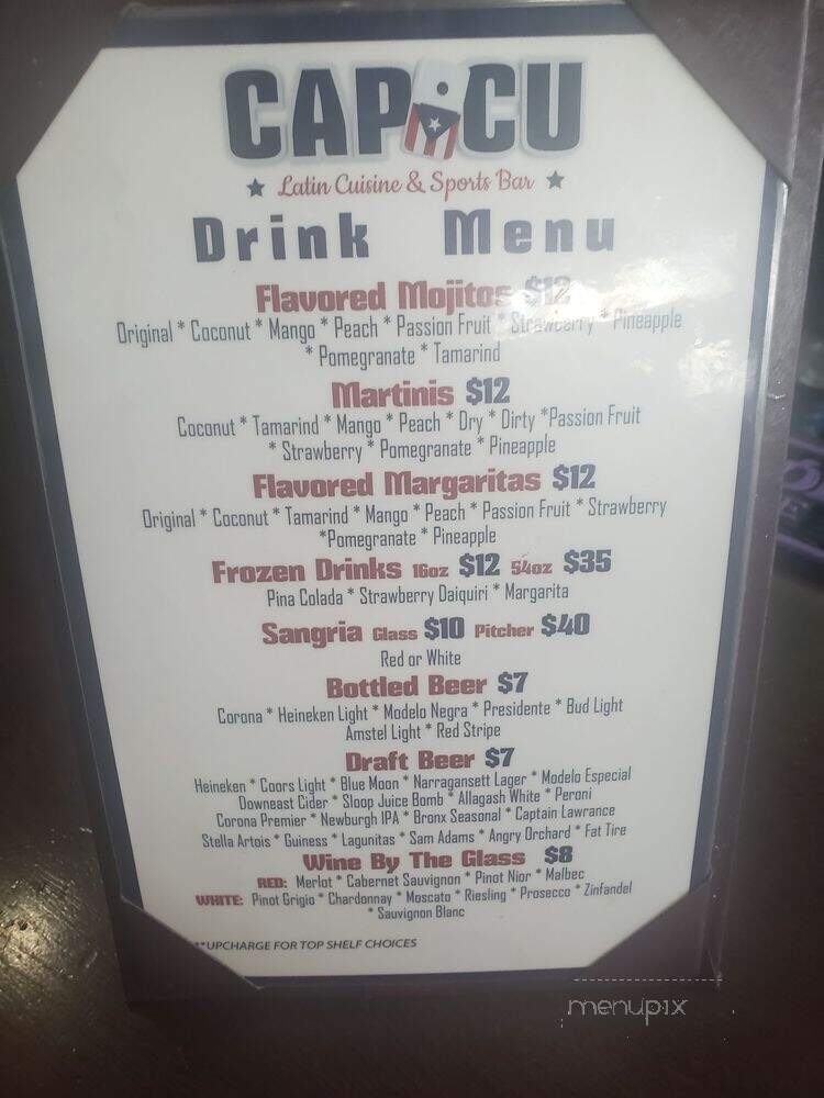 Capicu Latin Cuisine & Sports Bar - Middletown, NY menu_pic