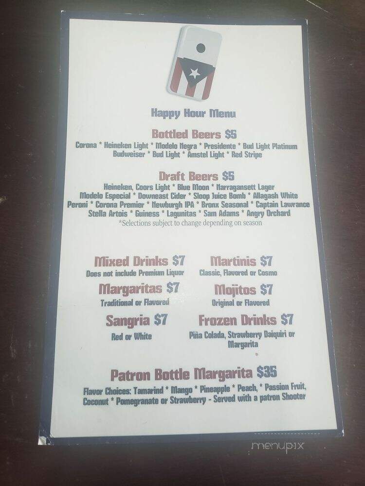 Capicu Latin Cuisine & Sports Bar - Middletown, NY menu_pic
