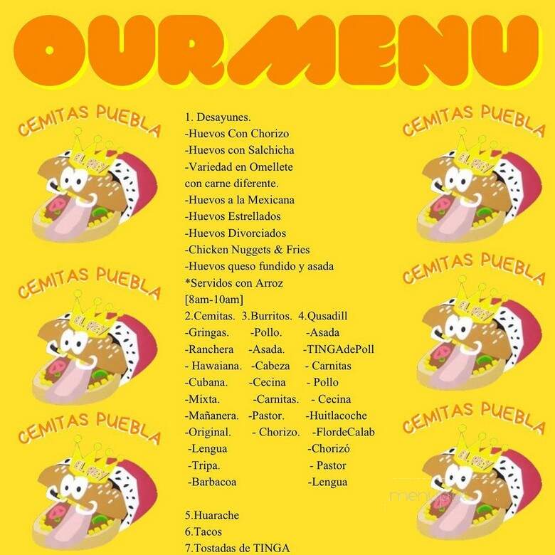 Cemitas Puebla El Rey - Pacoima, CA menu_pic