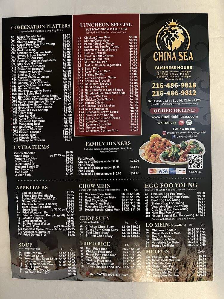China Sea - Euclid, OH menu_pic