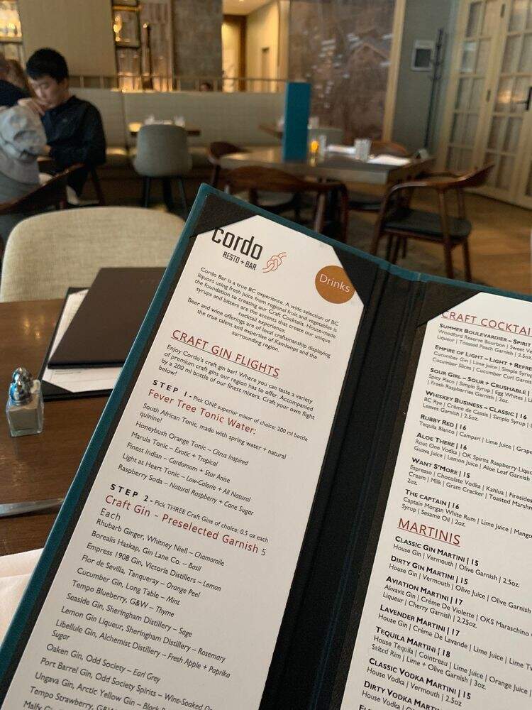 Cordo Resto+Bar - Kamloops, BC menu_pic
