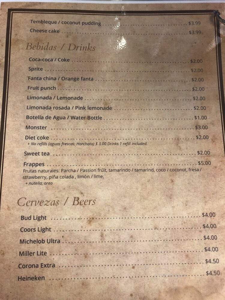 Desde Mi Balcon Latin American Restaurant - Red Springs, NC menu_pic