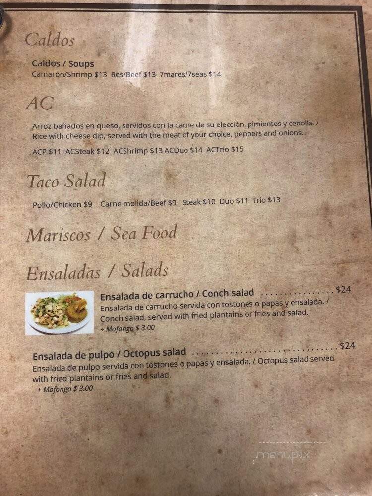 Desde Mi Balcon Latin American Restaurant - Red Springs, NC menu_pic